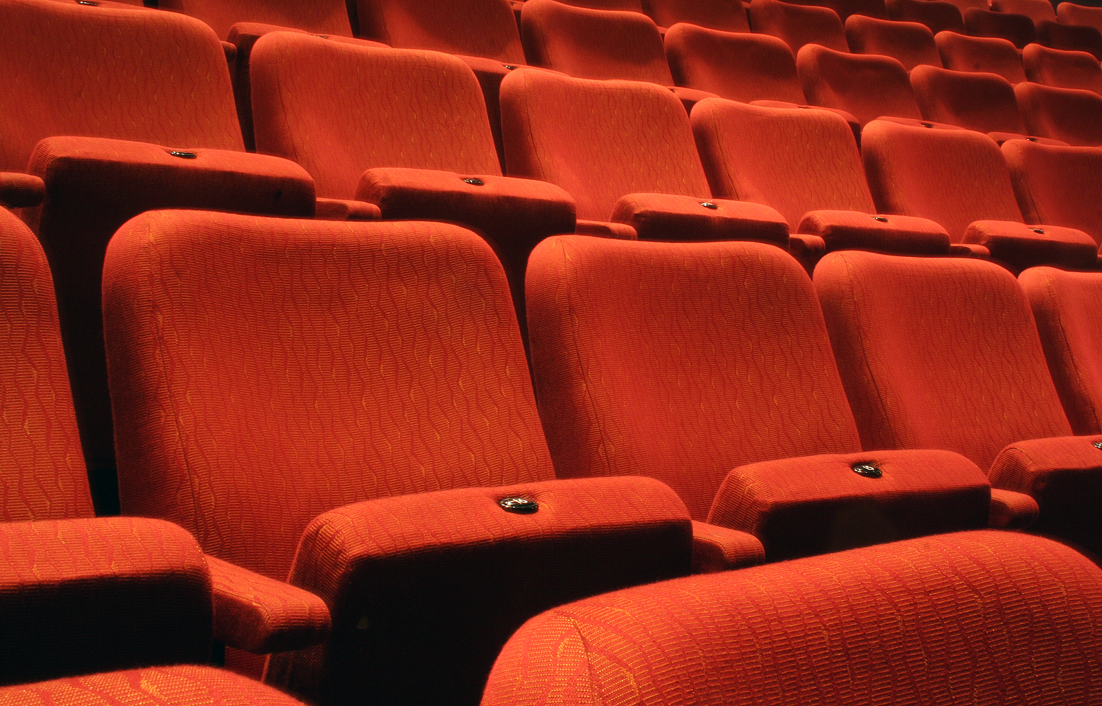 Rows of numbered seats in a theatre